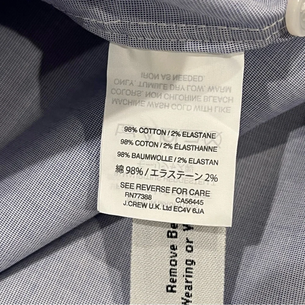 NEW J.Crew Men's Ludlow Stretch Cotton Dress Shirt Fairweather Blue 17.5/36‎